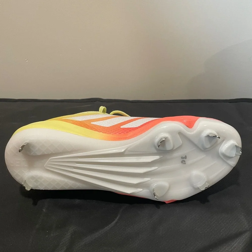 Adidas Adizero Instinct 2 Metal Baseball Cleats Orange Yellow KI5715 Mens 11.5